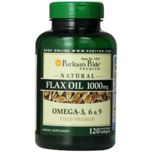 Puritan's Pride - FLAX OIL 1000 mg Omega-3, 6 & 9, 120 гелевых капсул