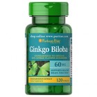 Puritan's Pride - GINKGO BILOBA 60 mg, 120 гелевых капсул