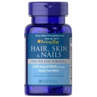 Puritan's Pride - Hair, Skin & Nails One Per Day Formula, 30 гелевых капсул