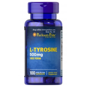 Puritan's Pride - L-Tyrosine 500 mg, 100 капсул