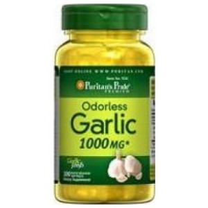 Puritan's Pride - Garlic Odorless 1000 mg, 100 гелевых капсул