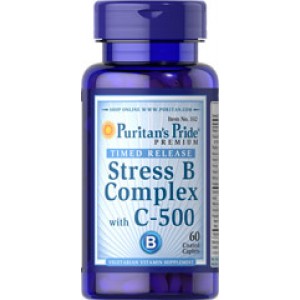 Puritan's Pride - Stress B-Complex with Vitamin C-500 Timed Release, 60 каплет