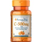 Puritan's Pride - Vitamin C 500 mg with Citrus Bioflavonoids and Rose Hips, 30 каплет