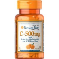 Puritan's Pride - Vitamin C 500 mg with Citrus Bioflavonoids and Rose Hips, 30 каплет