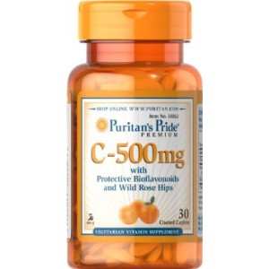 Vitamin C-500 mg with Protective Bioflavonoids and Wild Rose Hip, 30 каплет
