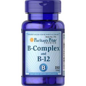 Vitamin B-Complex and Vitamin B-12, 180 таблеток