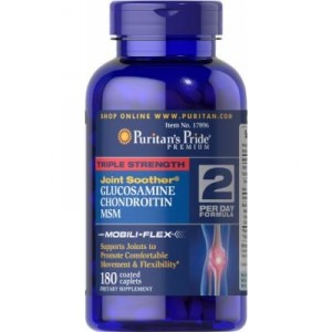Triple Strength Glucosamine, Chondroitin & MSM Joint Soother, 180 каплет