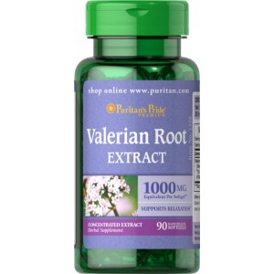 Puritan's Pride - Valerian Root 1000 mg, 90 гелевых капсул