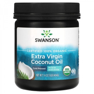 Swanson - Coconut Oil Extra Virgin 100% Organic, 454 г