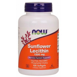 NOW - Sunflower Lecithin, 100 гелевих капсул