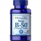 Puritan's Pride - Vitamin B-Complex Mega B-50®, 100 капсул