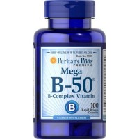 Puritan's Pride - Vitamin B-Complex Mega B-50®, 100 капсул